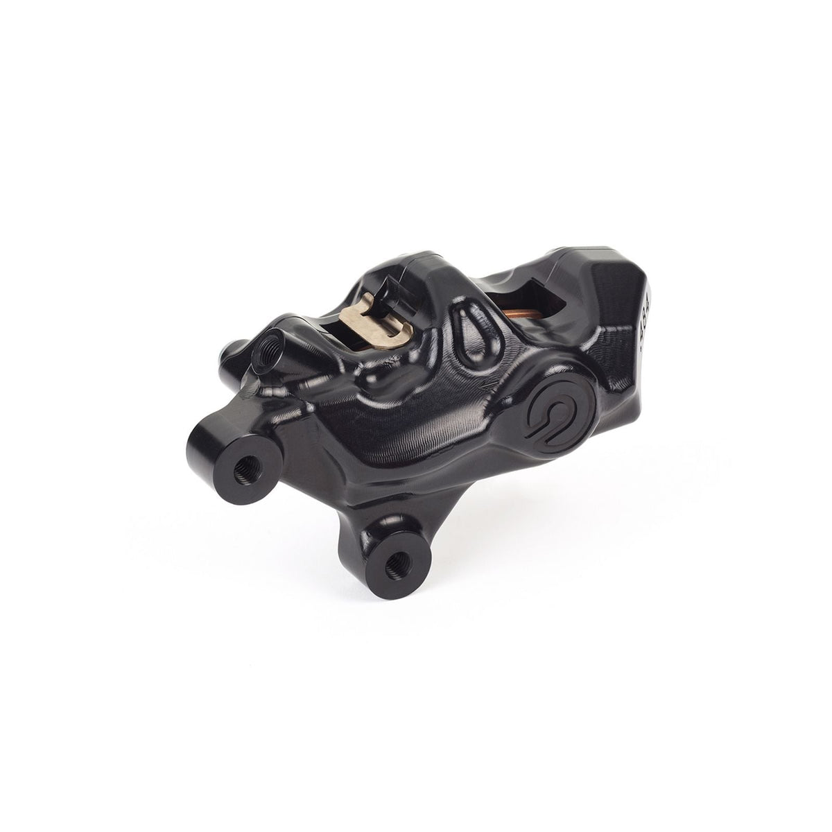 Brembo 484 Logonero 120B81469 black front left caliper angled detail view