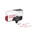Brembo 484 Logonero 120B81469 black front left caliper packaging and pictured accessories