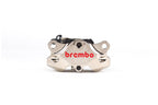 Brembo GP2-SS 120A44140 nickel rear brake caliper front view