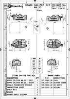 Brembo GP4-MS 220D60030 Nickel Left & Right — technical dimensions and specifications