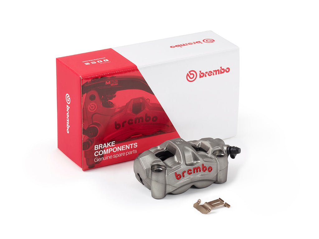 Brembo M50 920A88581 Titanium Grey Right — caliper and packaging