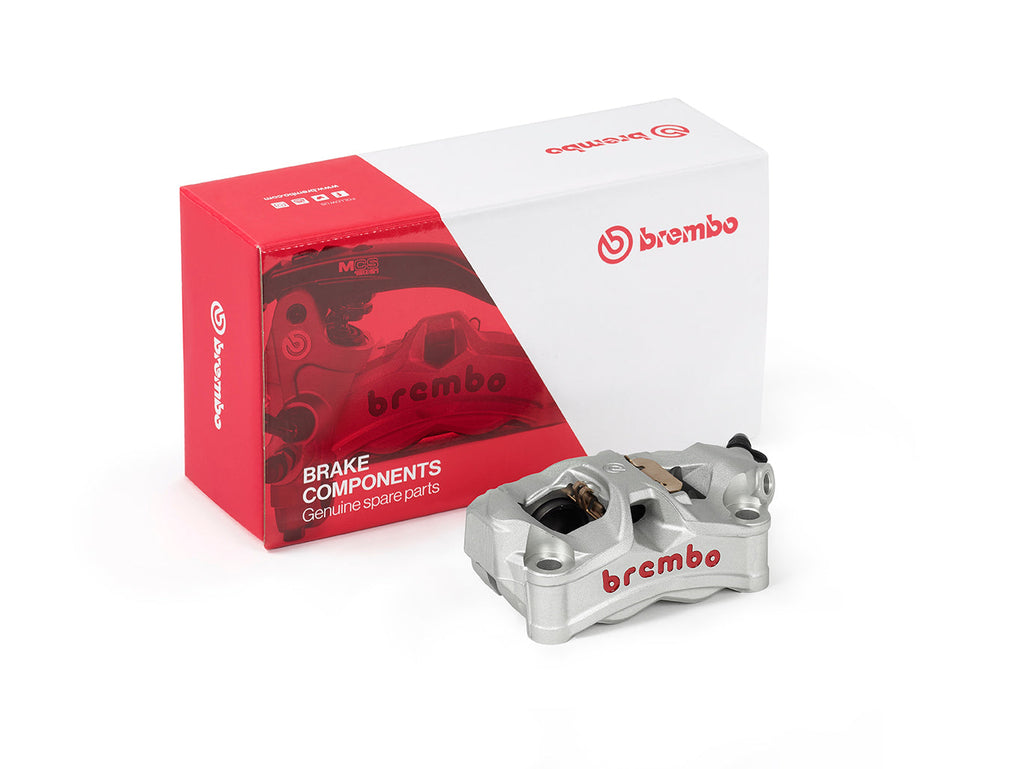 Brembo Stylema 920D02095 Silver Grey Right — caliper and packaging