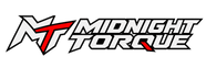 MIDNIGHT TORQUE silver and red motorcycle parts wordmark